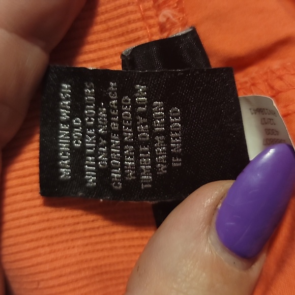 Lane Bryant casual salmon Orange stretch cotton pull on cropped capri pant 18 - Picture 3 of 8